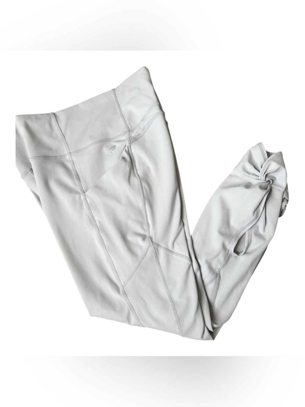 Fabletics PureLuxe Soft Light Gray 7/8 Legging with Twisted Ankle Cutout Small - Picture 2 of 8